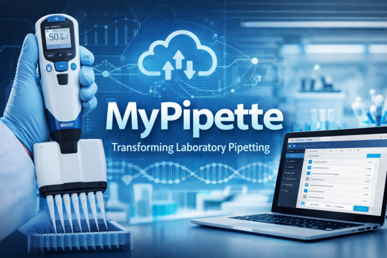 MyPipette digital pipetting system with electronic pipette and cloud-based laboratory workflow technology